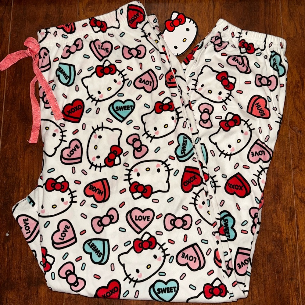Hello Kitty Valentines Conversation Hearts Pj Pants